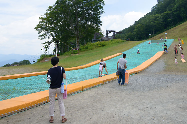 グラスそり遊び